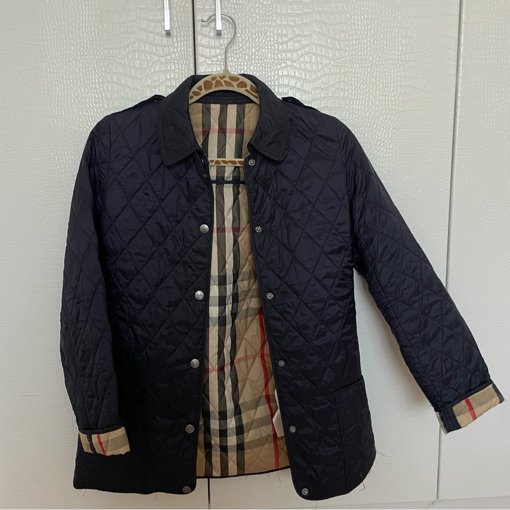 Burberry Children Quilted Jacket in Navy Size 14Y
